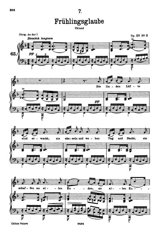 gallery: Frühlingsglaube D.686 , , (Gesang tief + Klavier)