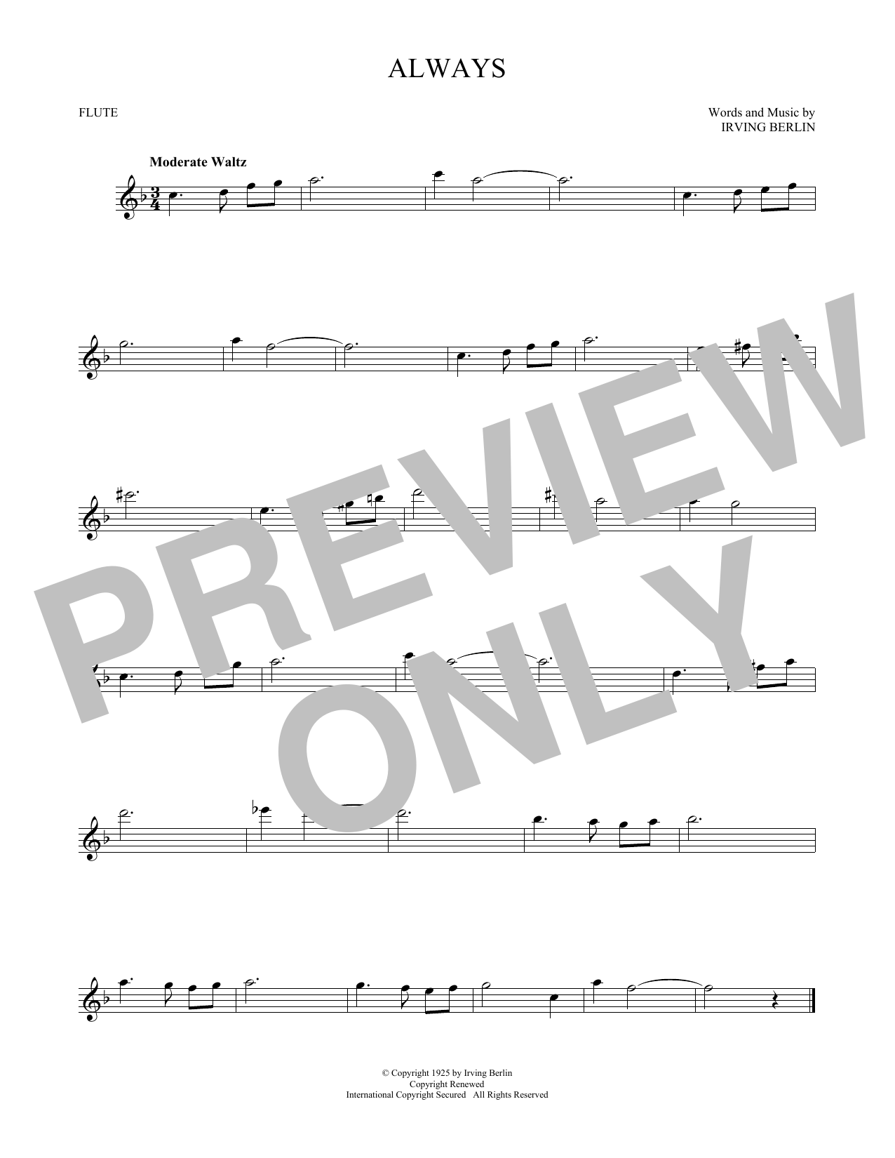 Product gallery: Page 1 of 1 Always, Irving Berlin