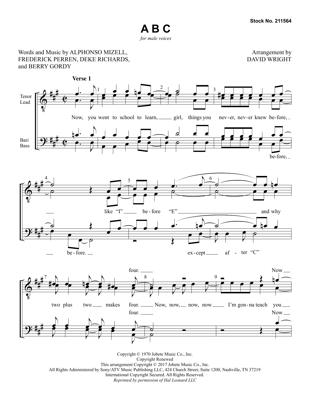Product picture to: ABC (arr. David Wright)