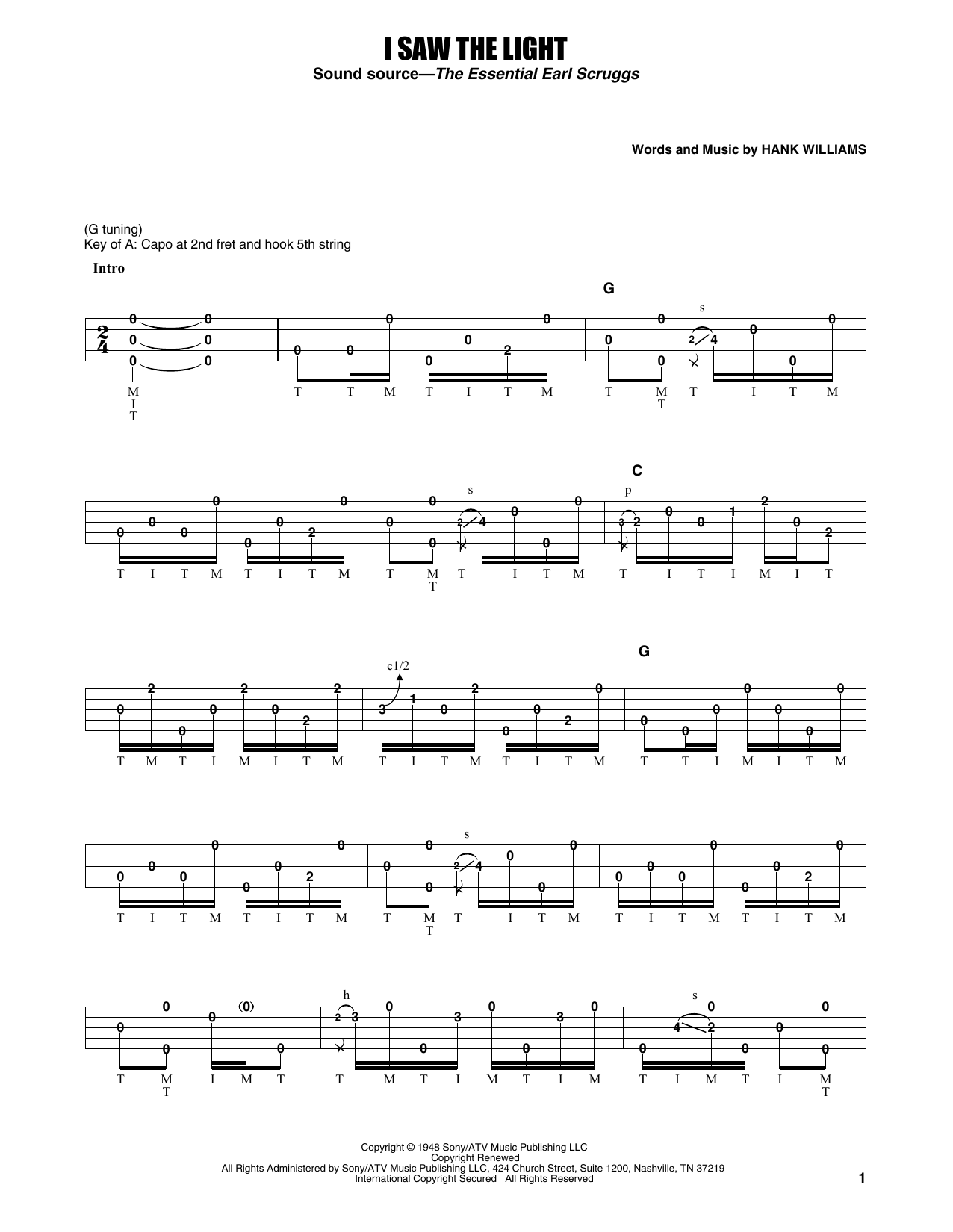 Product gallery: Page 1 of 1 I Saw The Light, Earl Scruggs