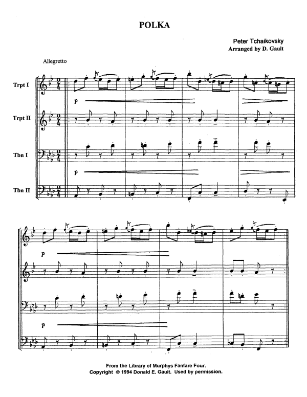 Produktgalerie: Seite 1 von 10 Polka, , Blechbläserquartett