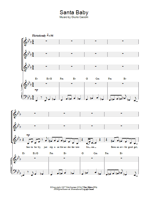 Produktgalerie: Seite 1 von 1 Santa Baby (arr. Jonathan Wikeley), Eartha Kitt, Chor