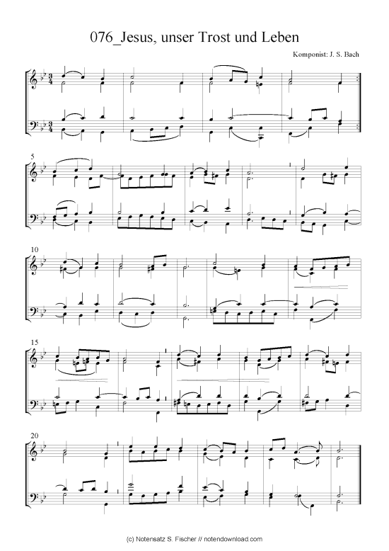 Produktbild zu: Jesus, unser Trost und Leben J. S. Bach