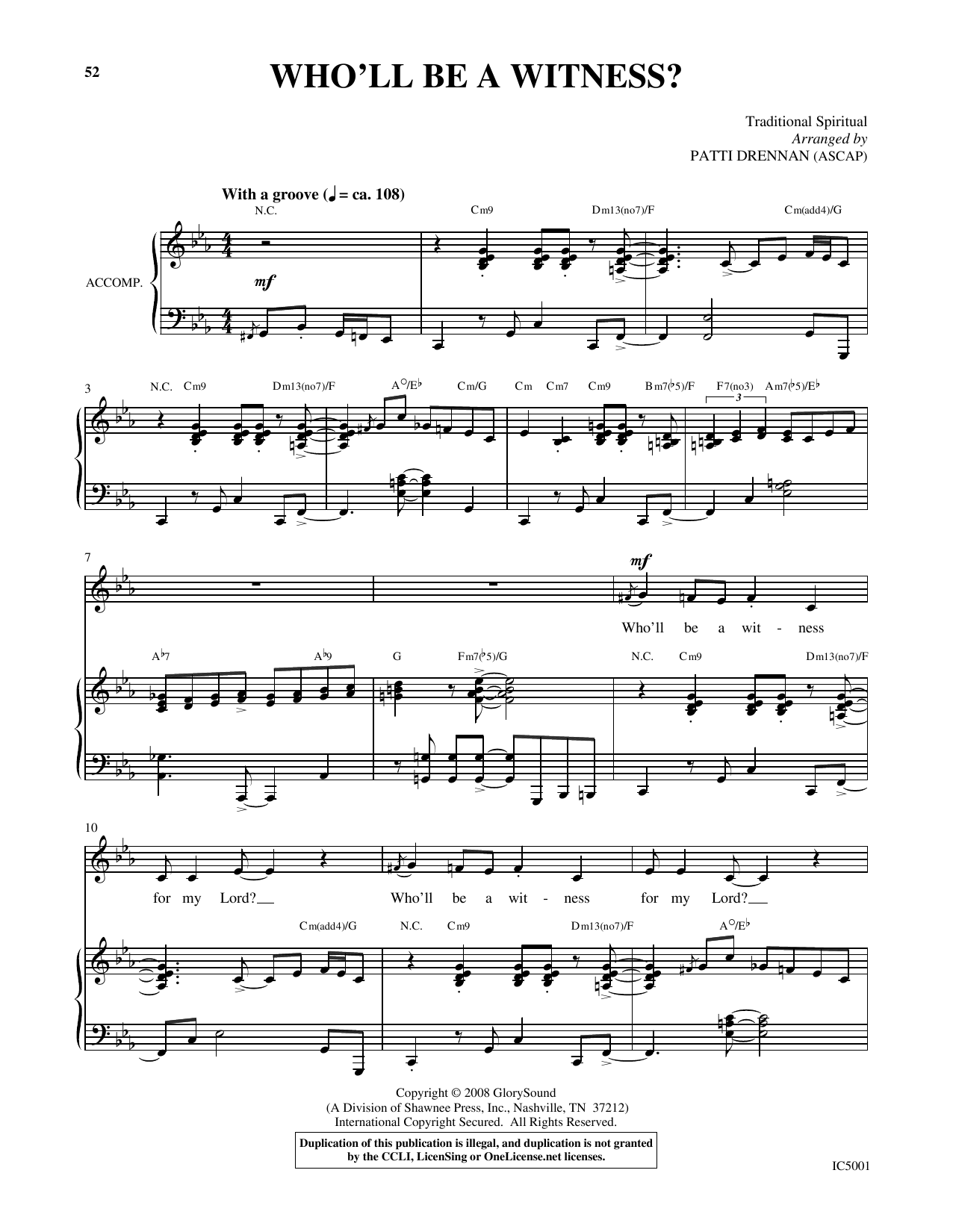 Produktgalerie: Seite 1 von 1 Who'll Be A Witness?, Patti Drennan, Gesang, Klavier