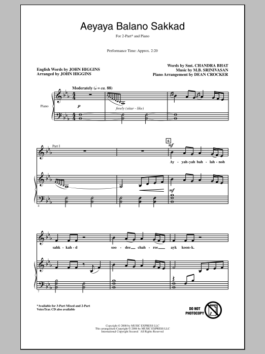 Produktgalerie: Seite 1 von 1 Aeyaya Balano Sakkad, John Higgins, Chor
