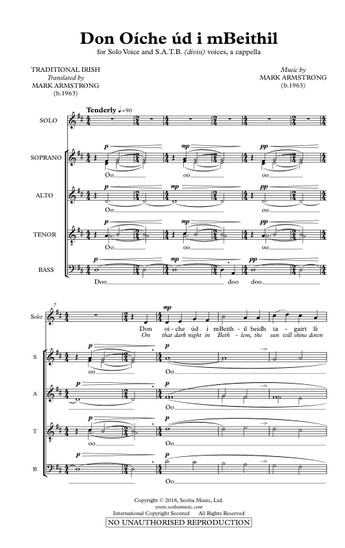 Produktgalerie: Seite 1 von 9 Don Oíche úd I mBeithil, , Gemischter Chor und Sopran Solo