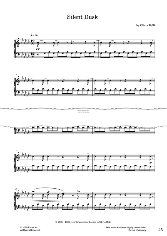 Produktgalerie: Seite 1 von 1 Silent Dusk, Olivia Belli, Klavier