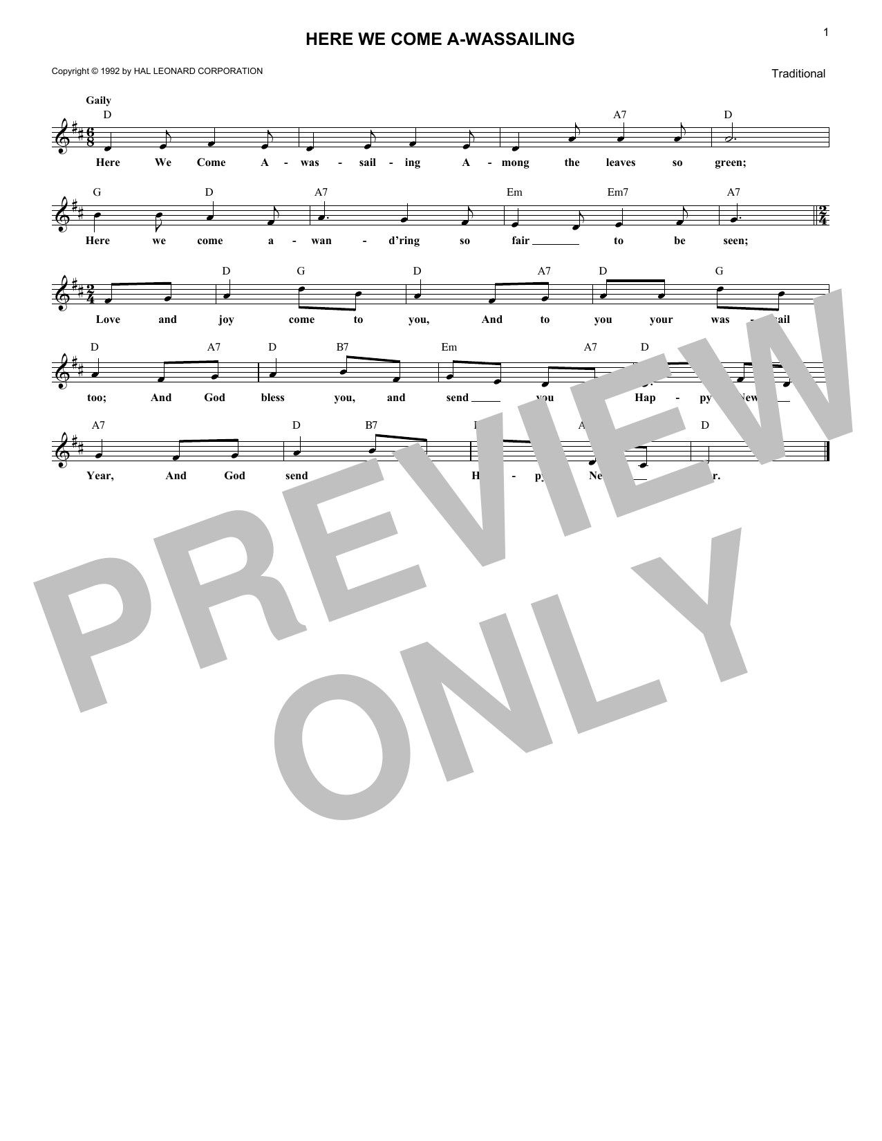 Product gallery: Page 1 of 1 Here We Come A-Wassailing, Traditional