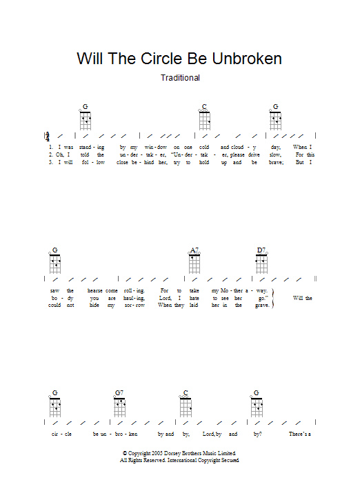 Product gallery: Page 1 of 1 Will The Circle Be Unbroken, Traditional