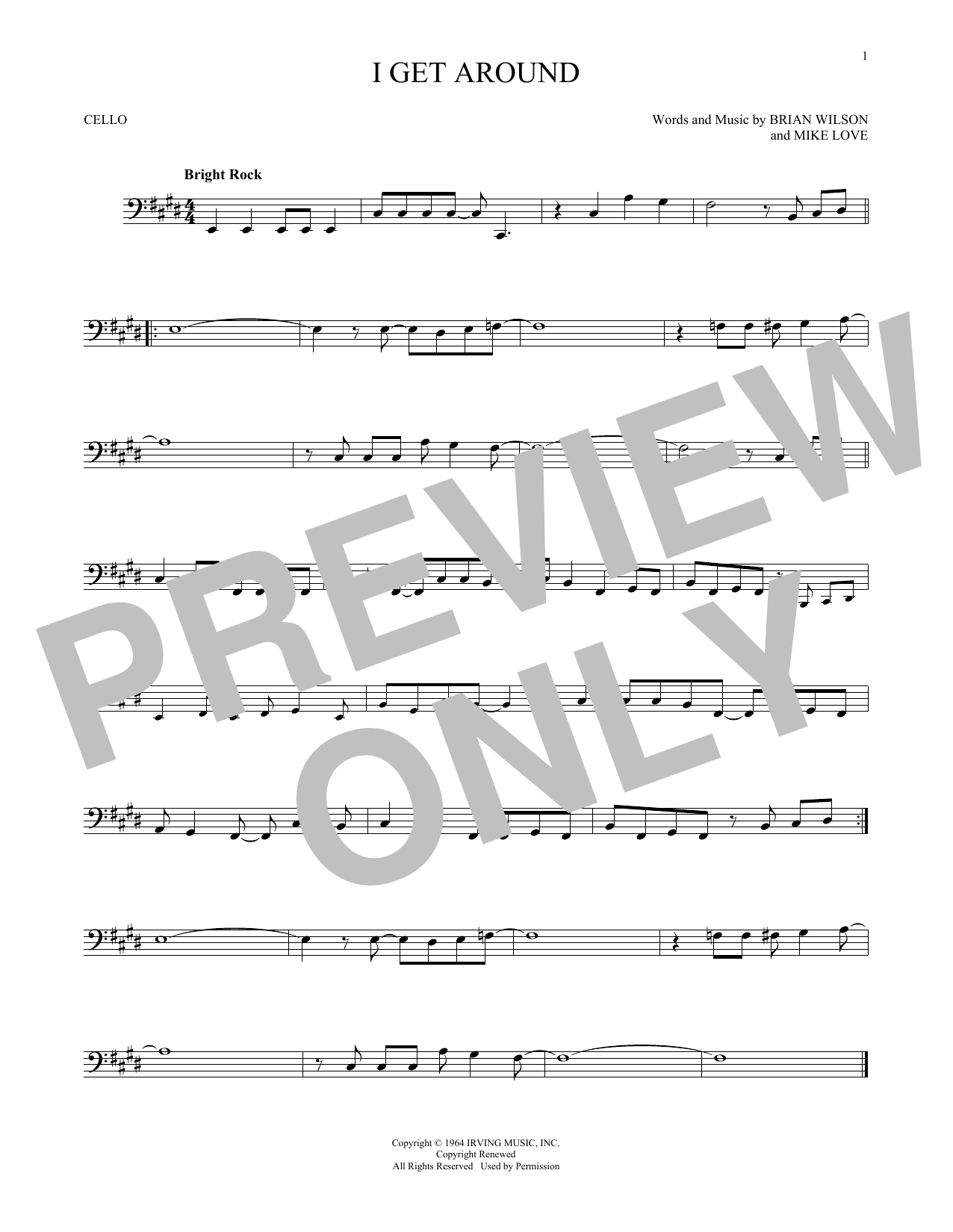 Produktgalerie: Seite 1 von 1 I Get Around, The Beach Boys, Violoncello