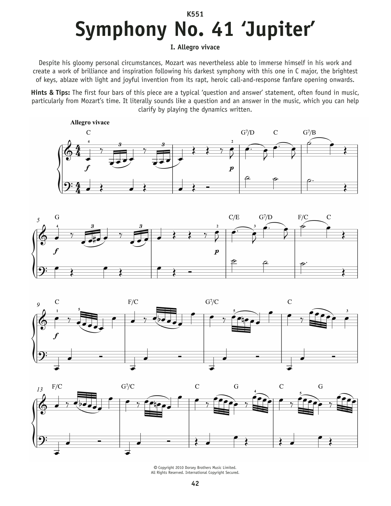 Produktbild zu: Symphony No. 41 In C Major ("Jupiter"), First Movement Excerpt