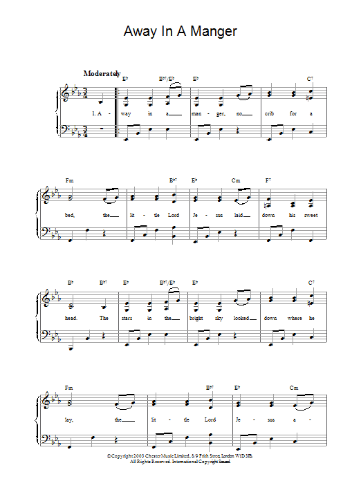 Product gallery: Page 1 of 1 Away In A Manger, Traditional