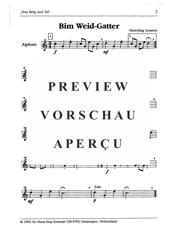 Produktgalerie: Seite 5 von 11 Von Berg and Tal, , Alphorn Soli, Duette, Trios