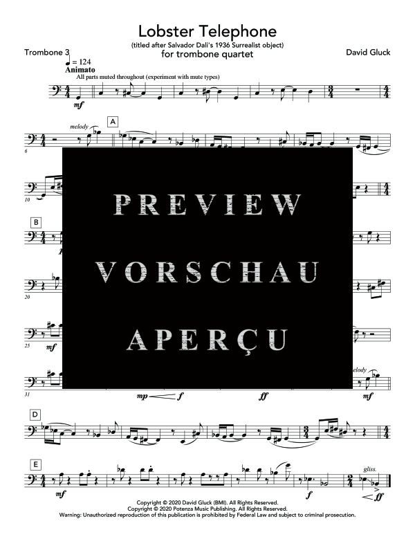 Product gallery: Page 11 of 11 Lobster Telephone, , (Trombone quartet)