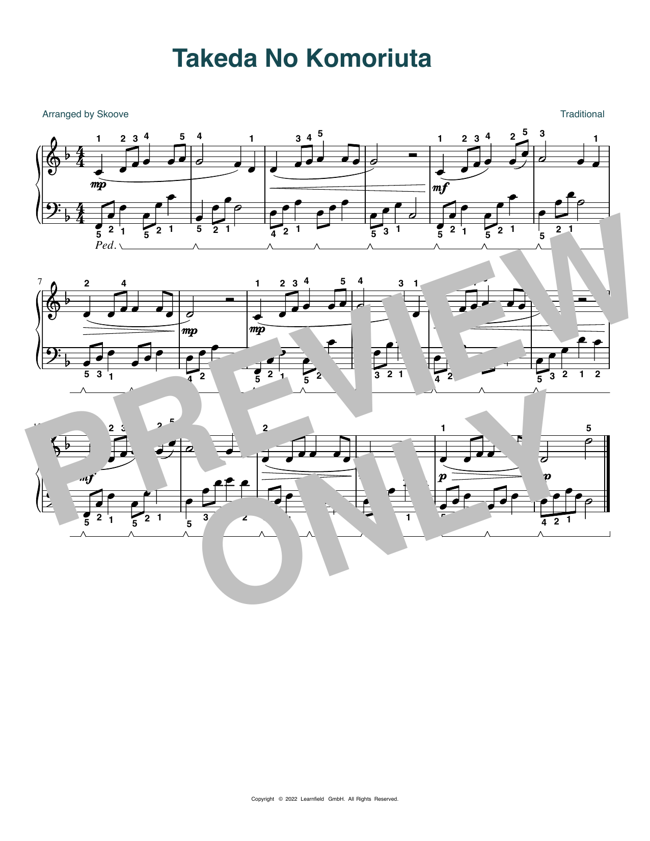 Product picture to: Takeda No Komoriuta (arr. Skoove)