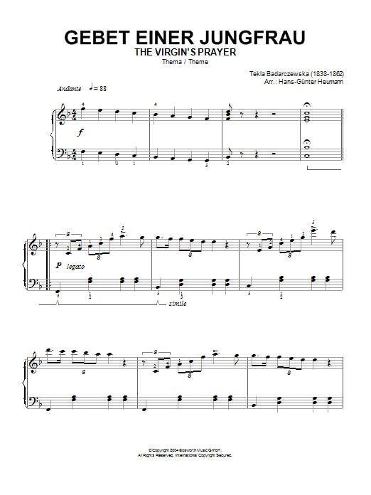 Product gallery: Page 1 of 1 The Virgin's Prayer (Theme), Tekla Badarczewska