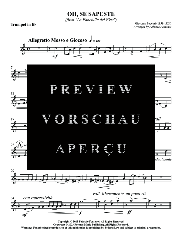 Produktgalerie: Seite 8 von 9 Oh Se Sapeste, , (Trompete in B und Klavier)