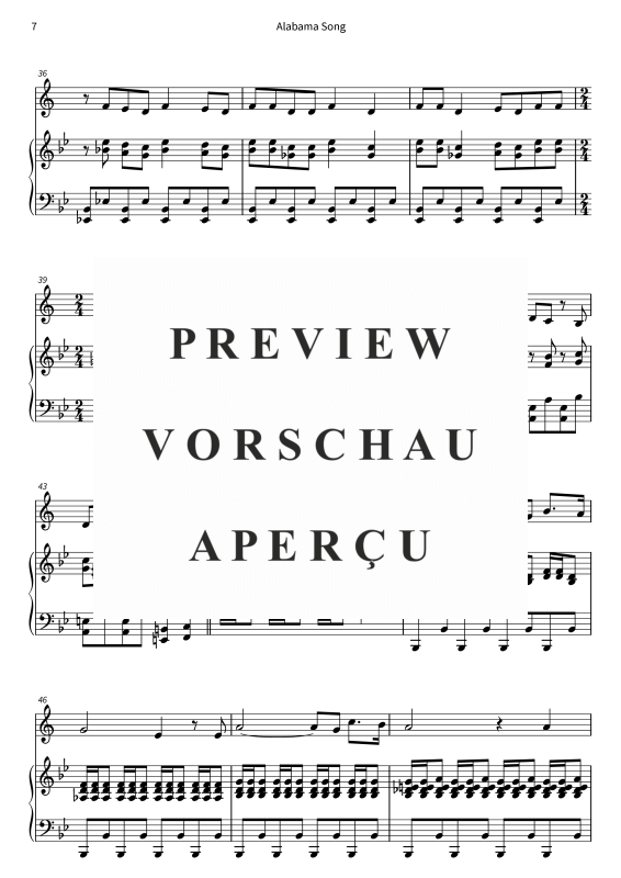 gallery: Alabama Song, , (Trompete in B und Klavier)