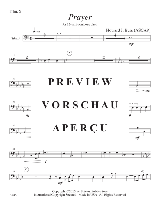 gallery: Prayer , , (12-stimmiger Posaunenchor)