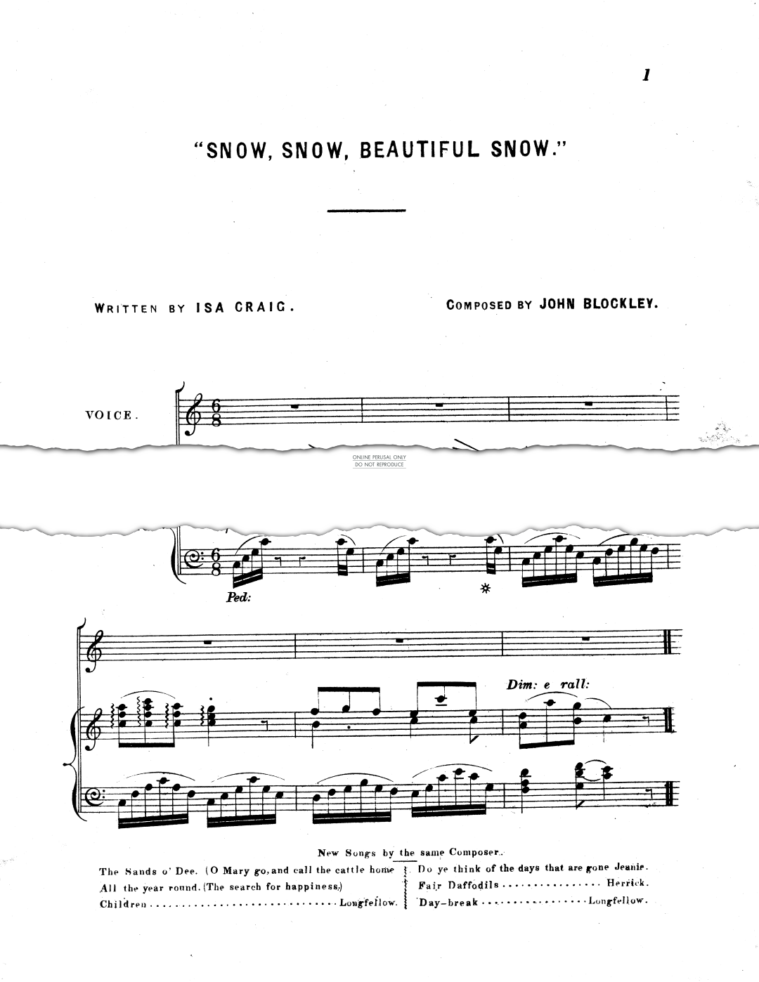 Produktgalerie: Seite 1 von 1 Beautiful Snow, John Blockley, Gesang, Klavier