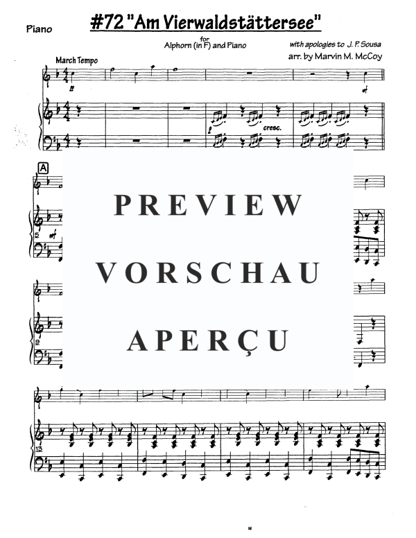 Produktgalerie: Seite 3 von 6 Am Vierwaldstattersee, , Alphorn in F und Klavier