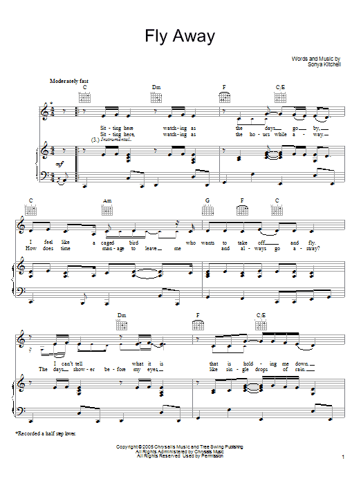 Produktgalerie: Seite 1 von 1 Fly Away, Sonya Kitchell, Gesang, Gitarre, Klavier