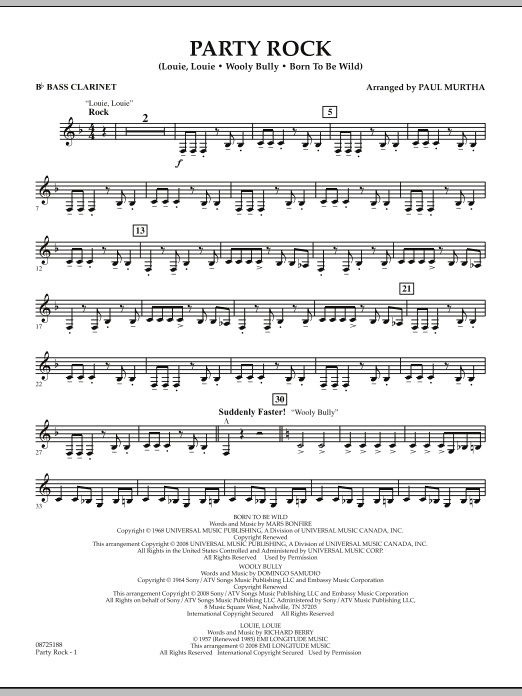 Produktgalerie: Seite 1 von 1 Party Rock - Bb Bass Clarinet, Paul Murtha, Ensemble