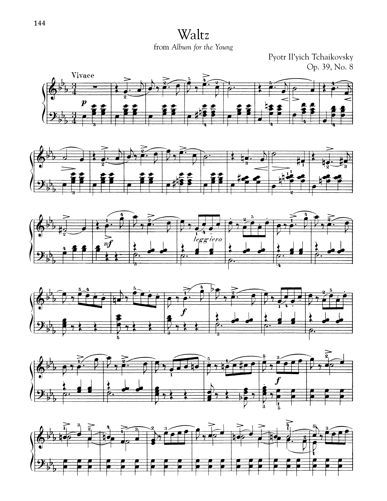Produktbild zu: Waltz, Op. 39, No. 8