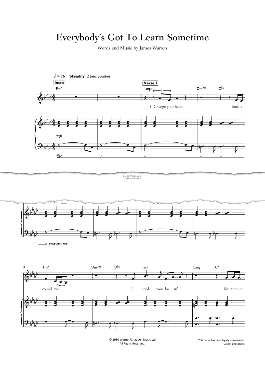 Produktbild zu: I Need Your Lovin' (a.k.a. Everybody's Got To Learn Sometime)