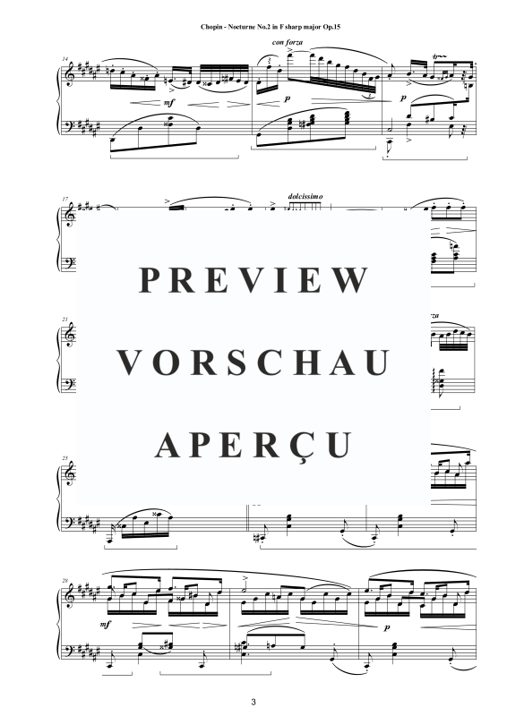 Produktgalerie: Seite 4 von 7 Nocturne Nr. 2 Fis-Dur op. 15, , Klavier Solo