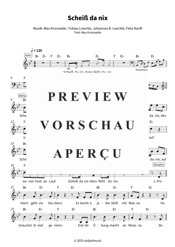 gallery: Scheiß da nix, DeSchoWieda, (Leadsheet)