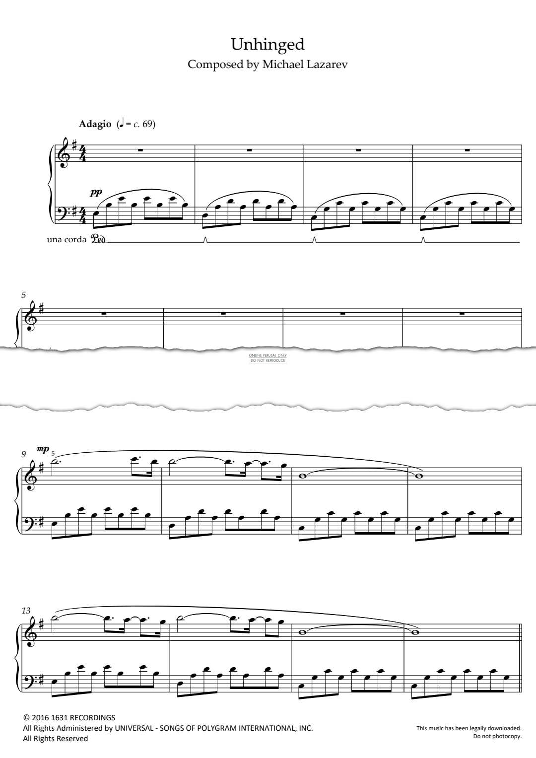 Produktgalerie: Seite 1 von 1 Unhinged, Michael Lazarev, Klavier