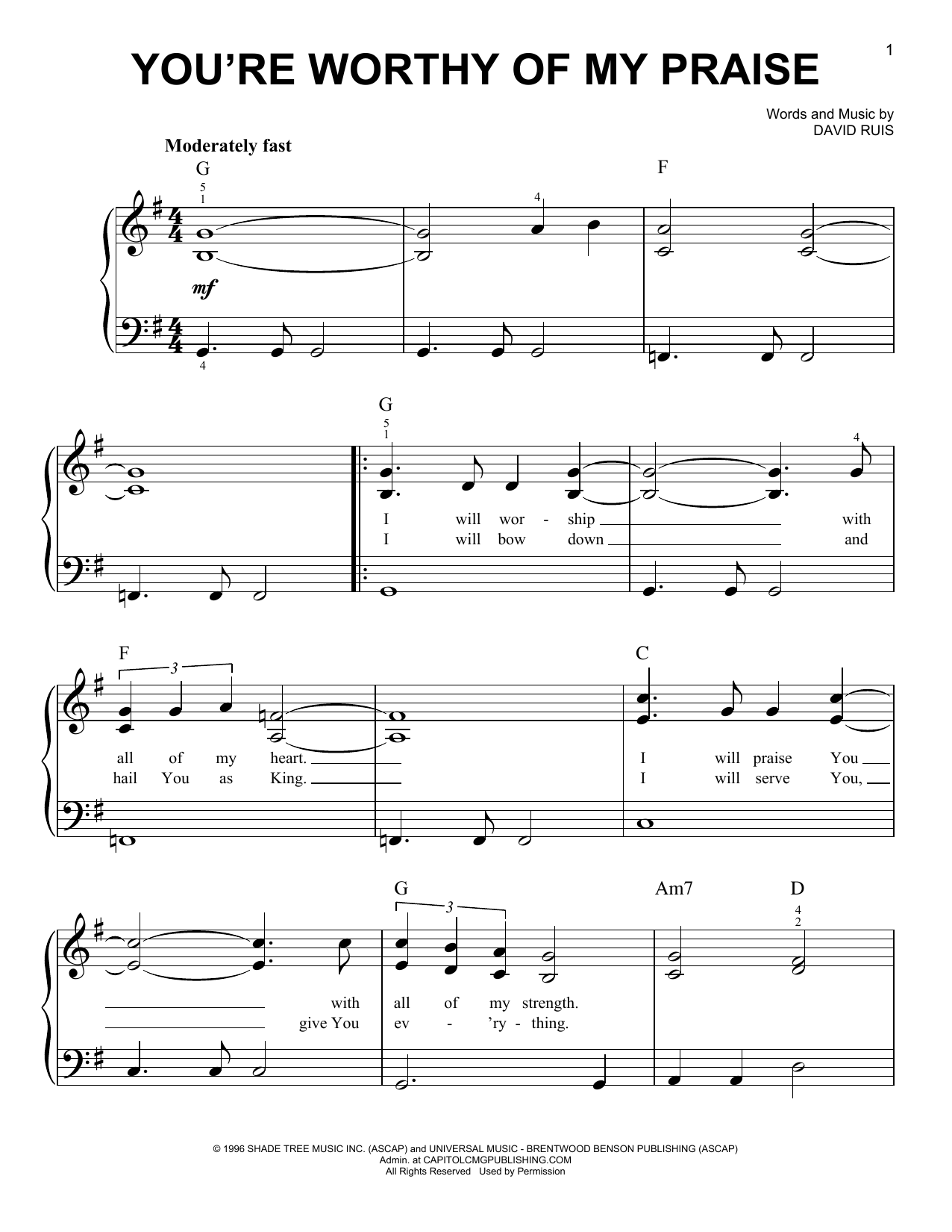 Produktbild zu: You're Worthy Of My Praise