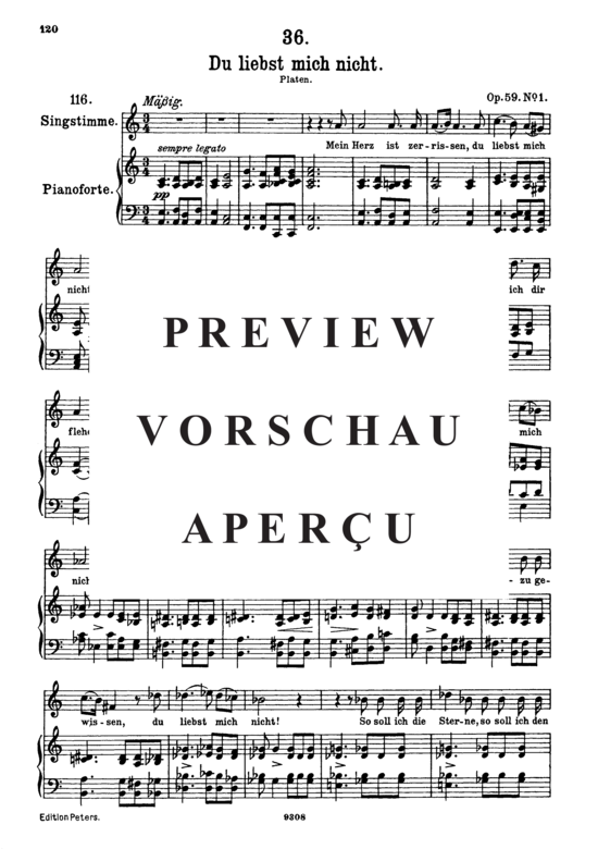 gallery: Du liebst mich nicht D.193 , , (Gesang hoch + Klavier)
