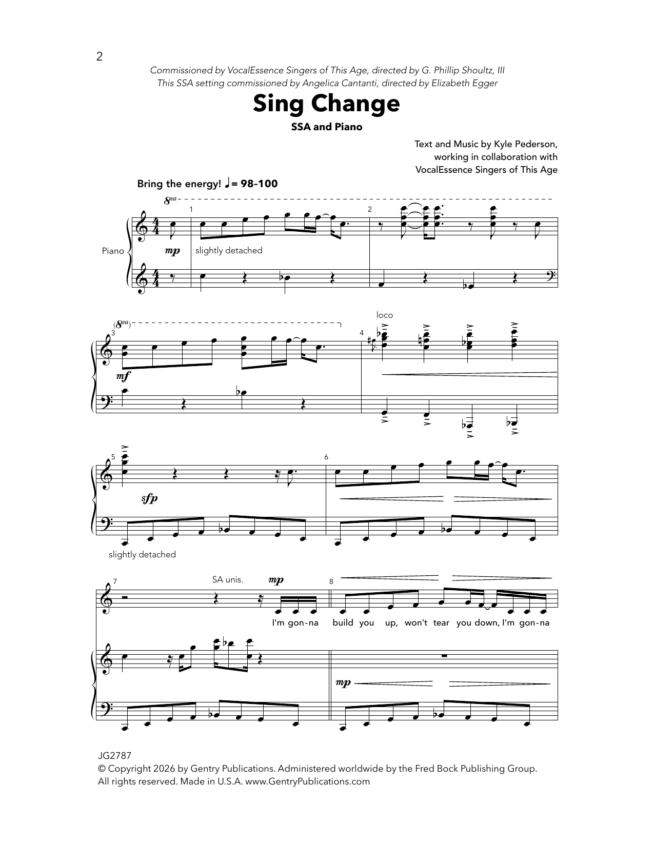 Produktgalerie: Seite 1 von 1 Sing Change, Kyle Pederson, Chor