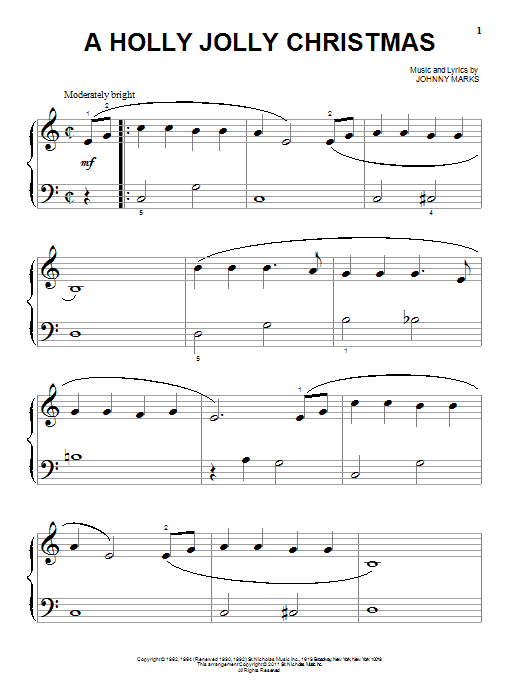Produktgalerie: Seite 1 von 1 A Holly Jolly Christmas, Johnny Marks, Klavier