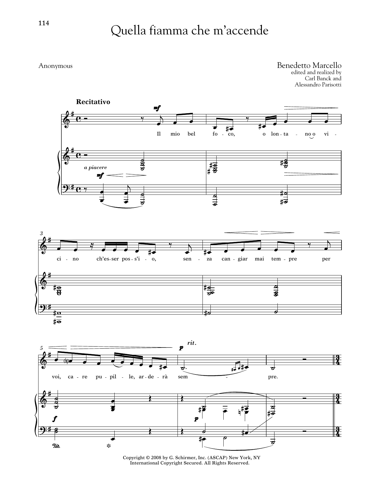 Produktbild zu: Quella Fiamma Che M'accende (Medium Low Voice)