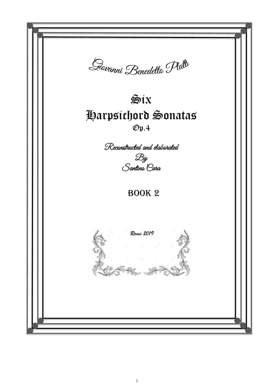 Produktbild zu: 6 Cembalo Sonaten Teil 2 Op.4Giovanni Benedetto Platti