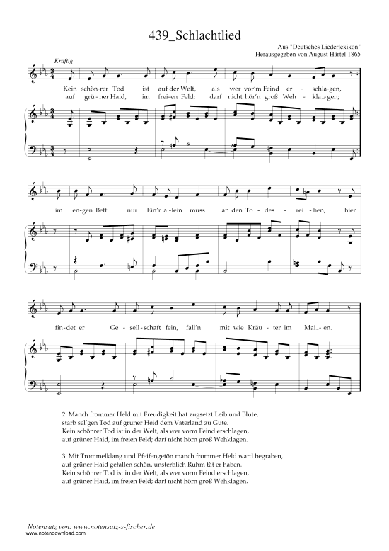 Product picture to: Schlachtlied Aus "Deutsches Liederlexikon" A. Härtel (1865)
