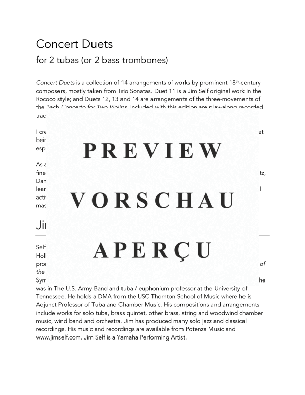 Product gallery: Page 4 of 11 14 Concert Duets for 2 Tubas or Bass Trombones, , (Tuba duet 2x tuba or bass trombone)