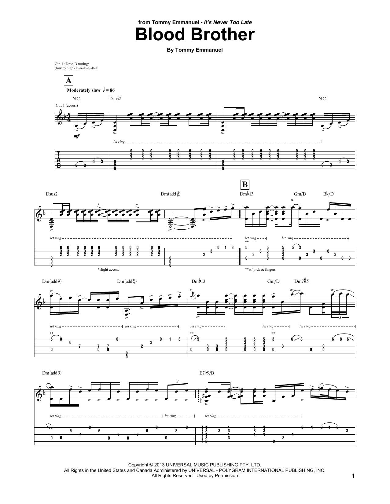 Product gallery: Page 1 of 1 Blood Brother, Tommy Emmanuel