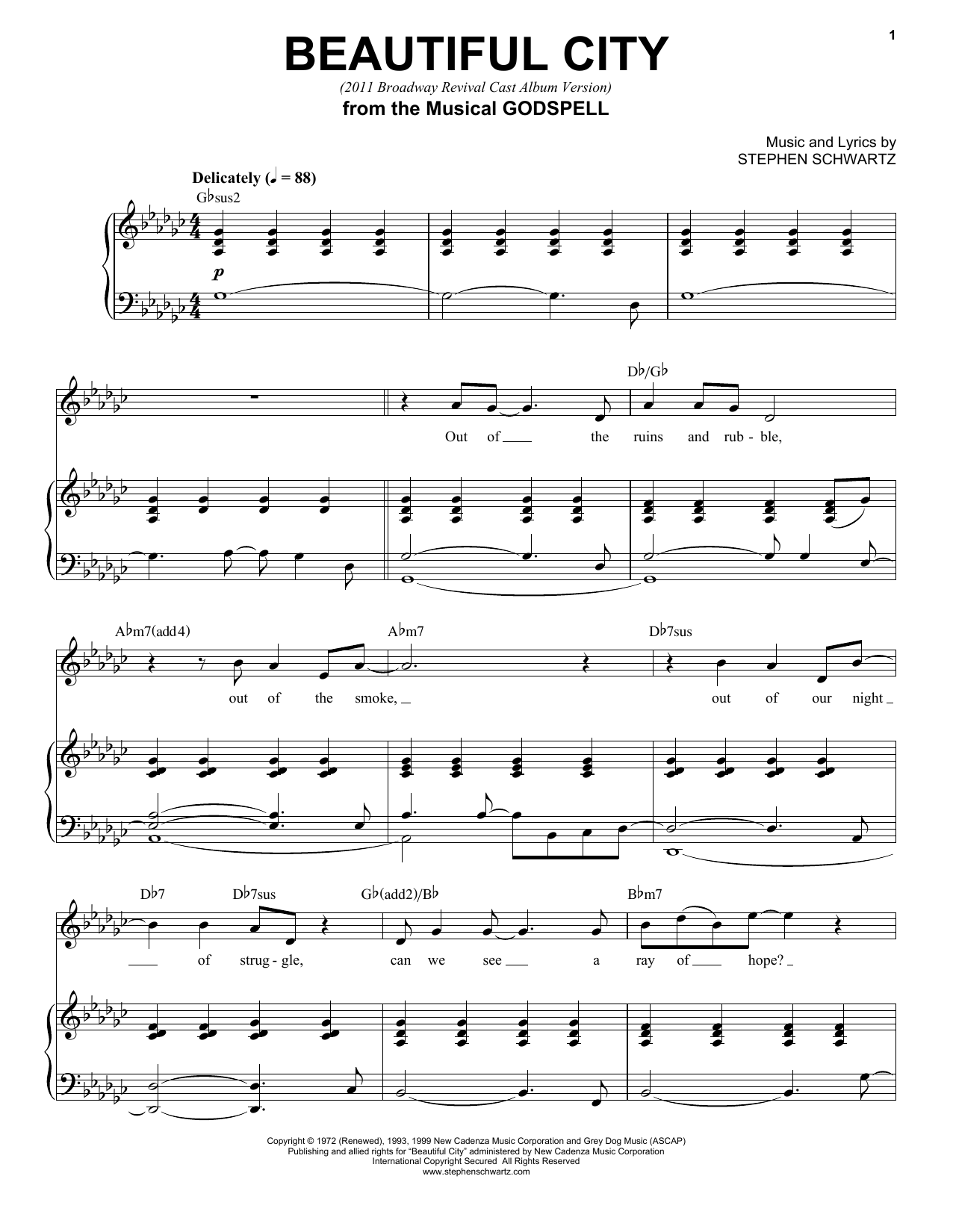 Produktbild zu: Beautiful City (2011 Broadway Revival Cast Album Version)