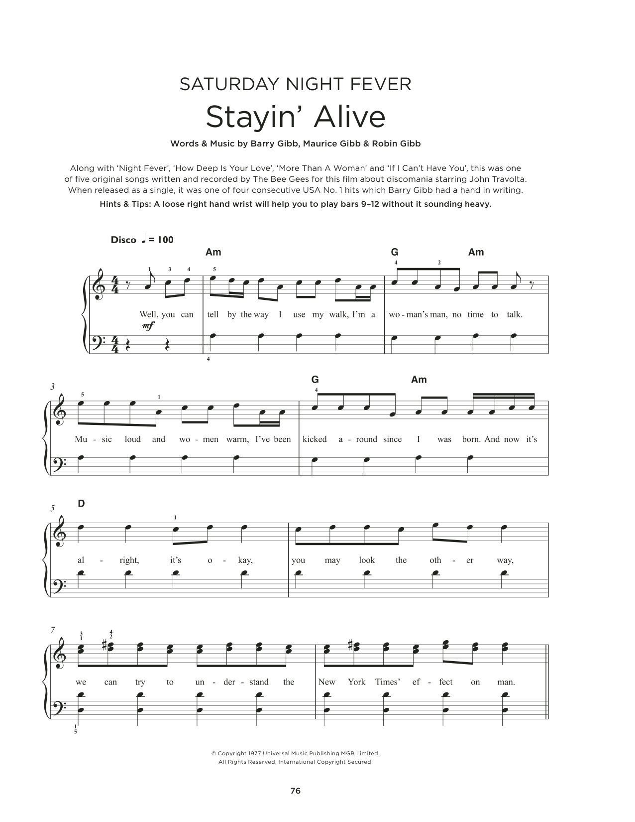 Product picture to: Stayin' Alive