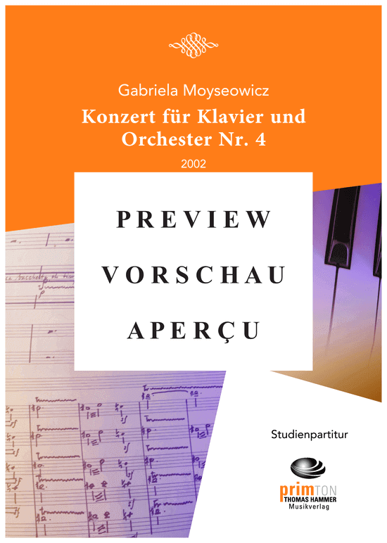 Product gallery: Page 2 of 21 Konzert für Klavier und Orchester Nr. 4 (2002) , ,  (orchestra + piano solo)