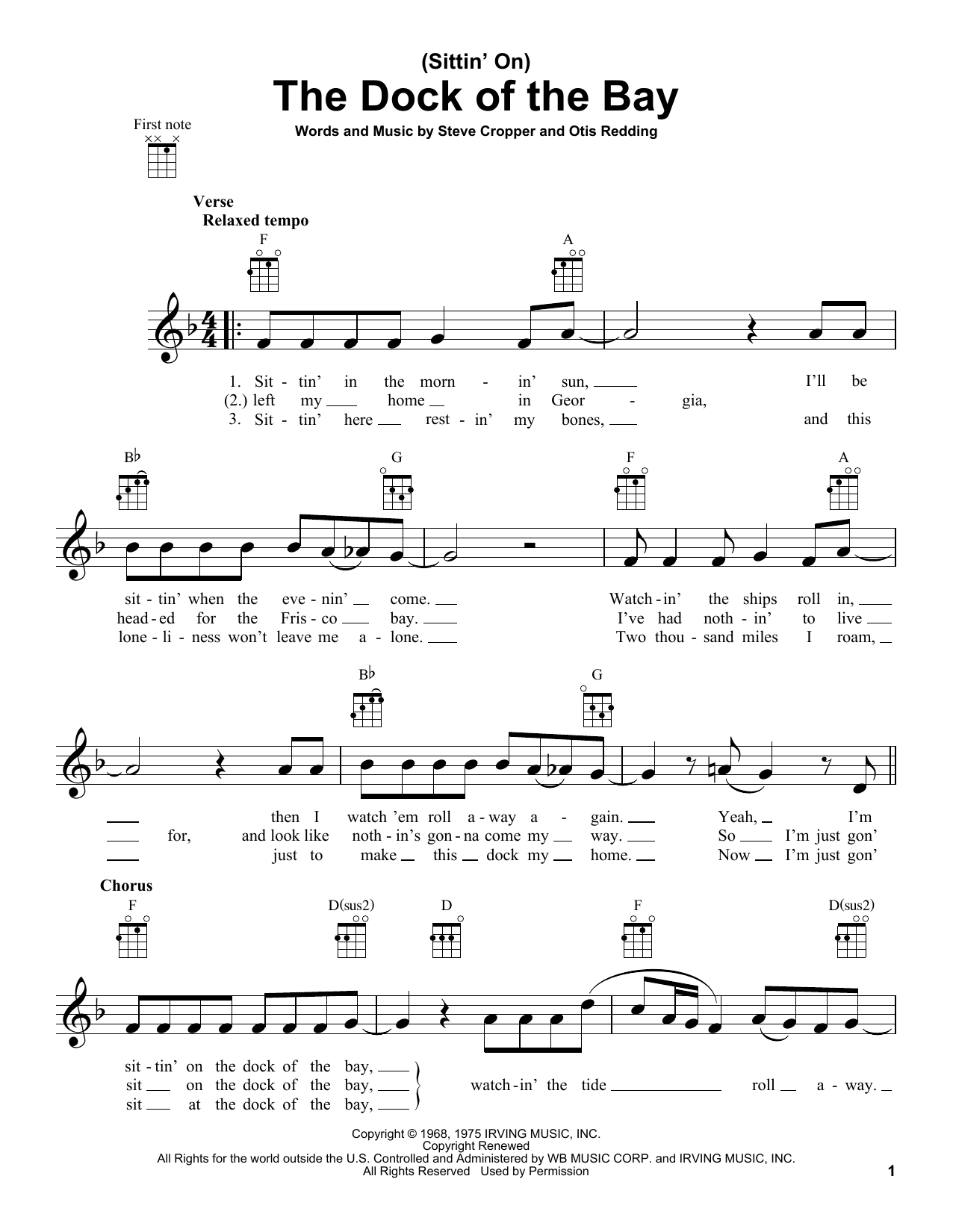Product gallery: Page 1 of 1 (Sittin' On) The Dock Of The Bay, Otis Redding