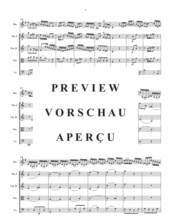 Produktgalerie: Seite 7 von 21 Concerto in a minor , , (Streicher Quartett + Horn in F Solo)