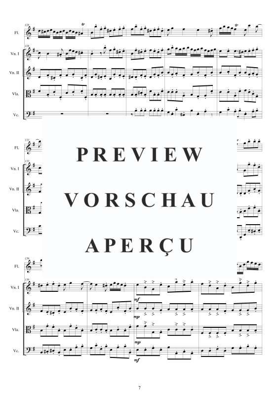 Produktgalerie: Seite 8 von 11 Concerto No.9 to 5 in E-Moll Op.5, , Querflöte Solo und Streicher Ensemble