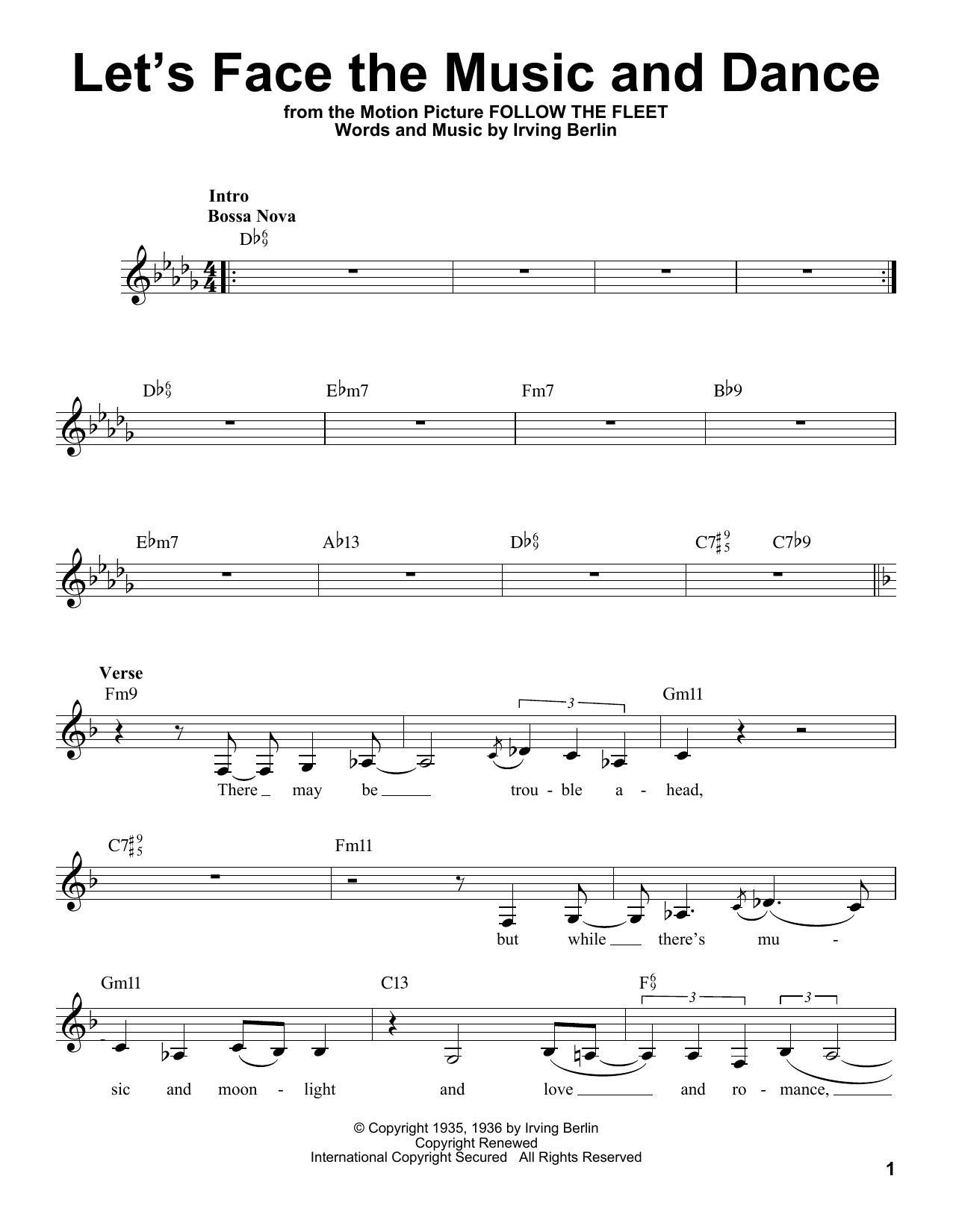 Product gallery: Page 1 of 1 Let's Face The Music And Dance, Irving Berlin
