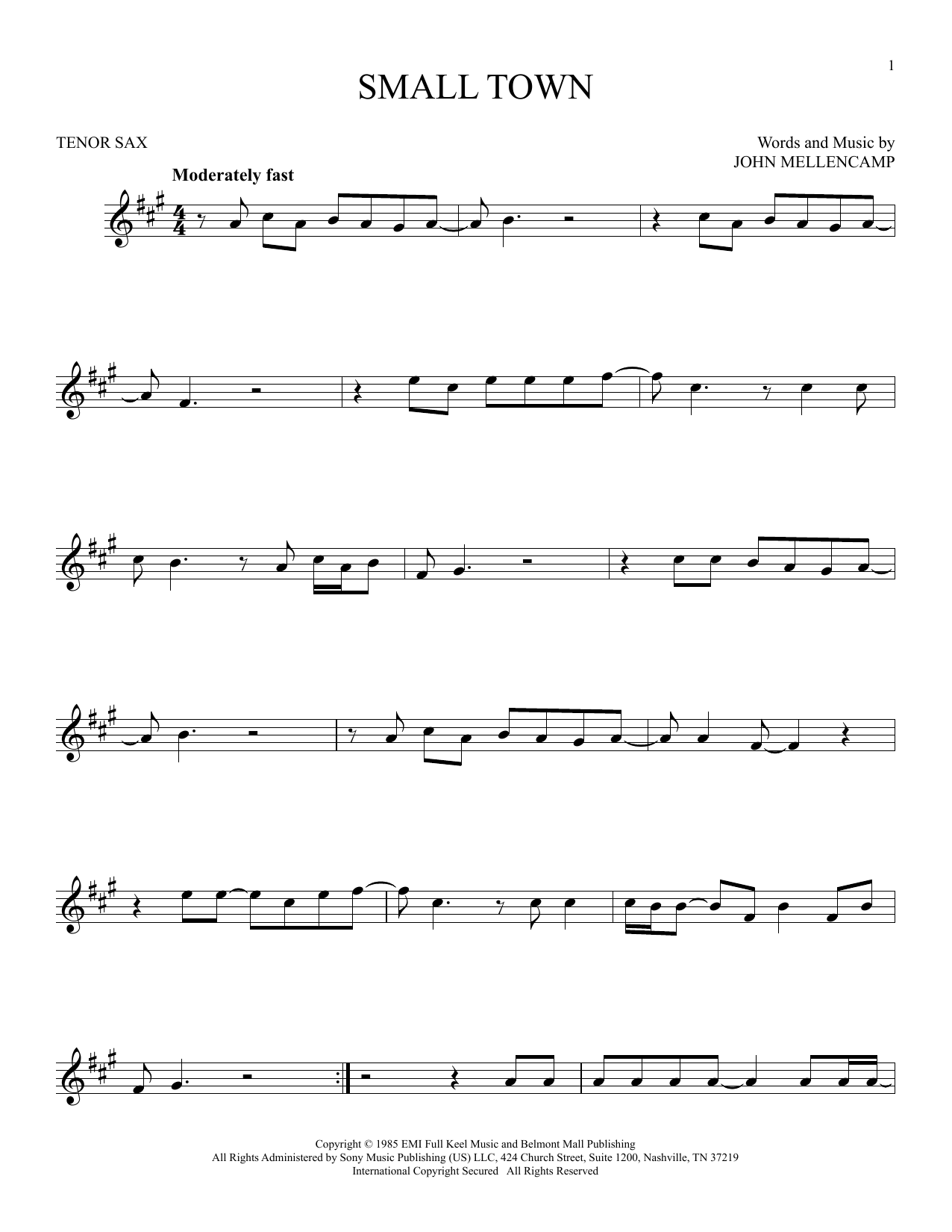 Product gallery: Page 1 of 1 Small Town, John Mellencamp