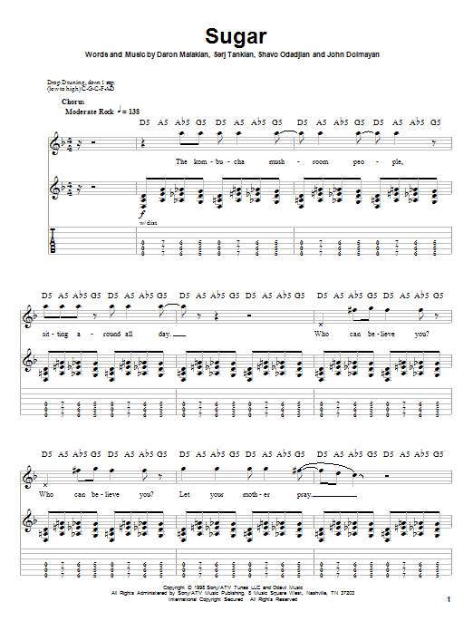 Produktgalerie: Seite 1 von 1 Sugar, System Of A Down, Gitarre